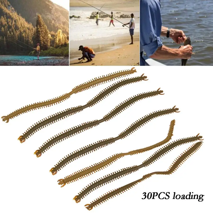 

FishSunDay Outdoor Fishing Bait Soft Bait Fork Tweezers Simulation Locust Twist 30PCS 0716