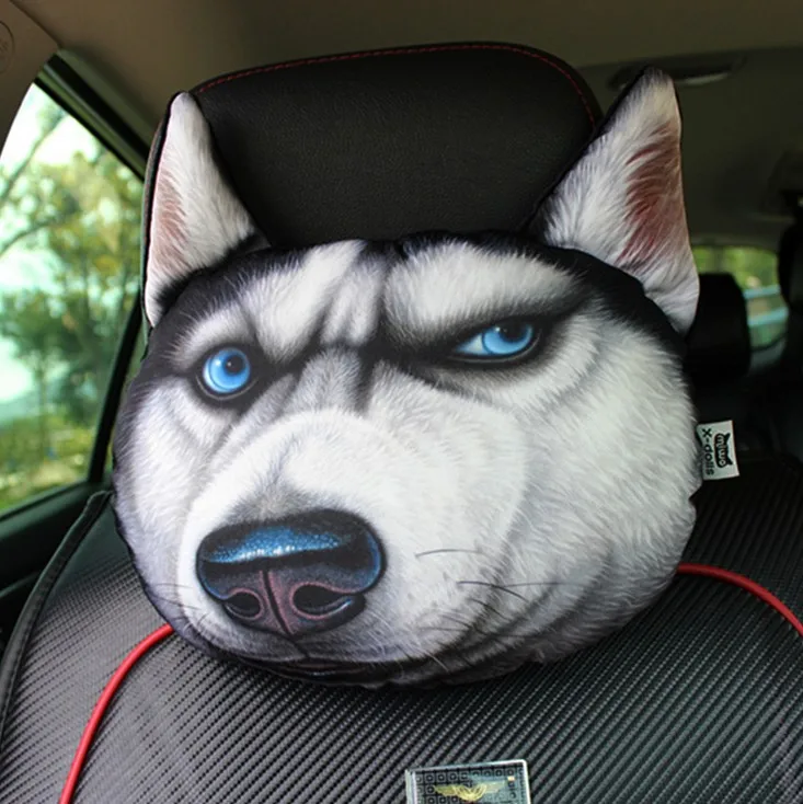 Husky Милый подголовник для собак, кошек, забота о здоровье, обезболивающий карбоновый мешок, внутренняя подушка для шеи, наполнитель из полипропилена и хлопка, дорожный автомобильный домашний текстиль для подушек - Цвет: Husky