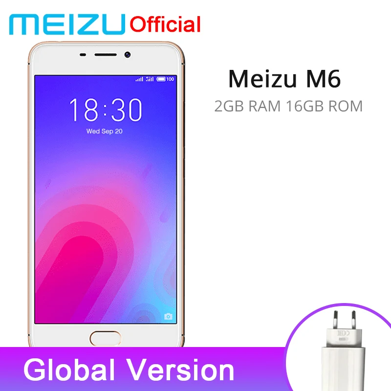 Официальный Meizu M6 2 ГБ 16 смартфон mtk6750 восемь ядер 5 дюймов 1280x720 P 13.0MP сзади Камера
