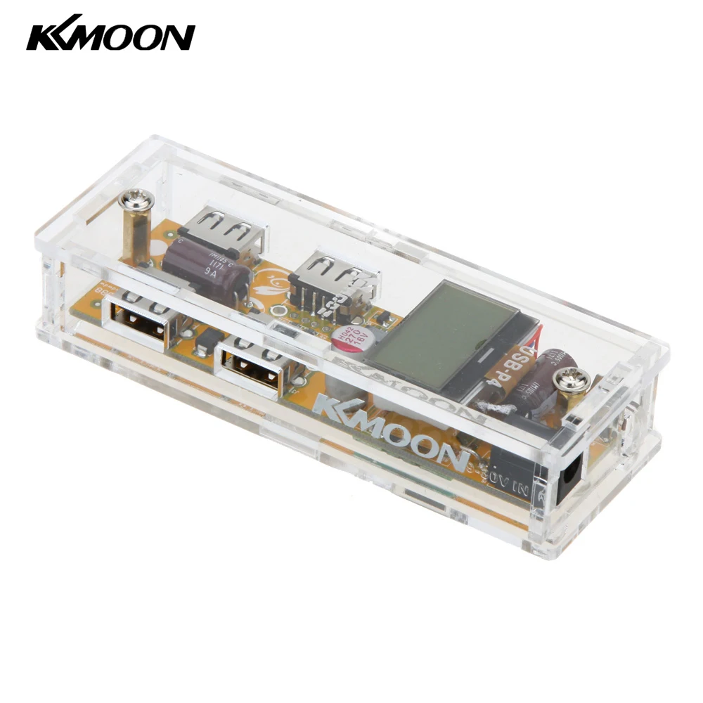 KKmoon 4 порта 128*64 ЖК дисплей цифровой телефон защита от перегрузки напряжение сила