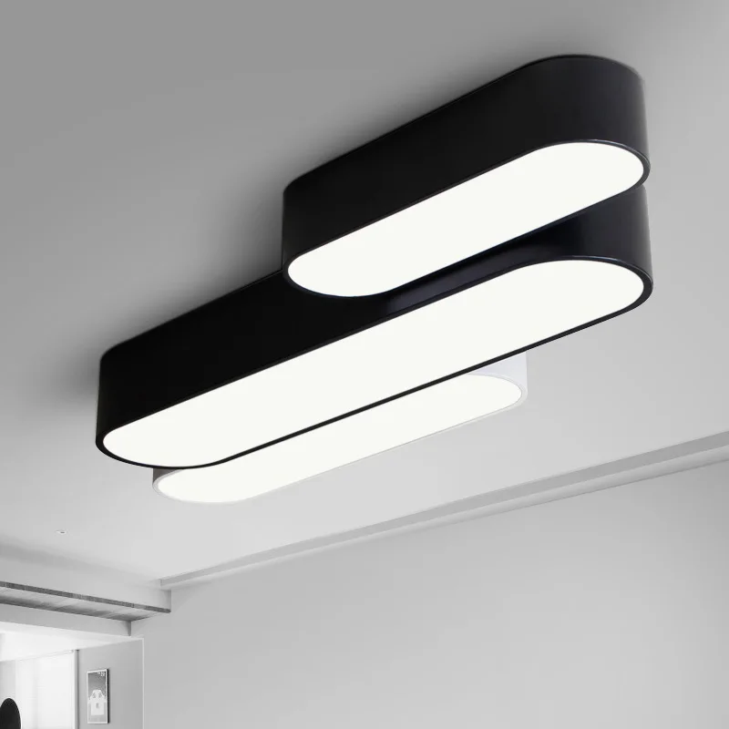 New design Modern simple led aisle ceiling lamp black or white color balcony lighting living room