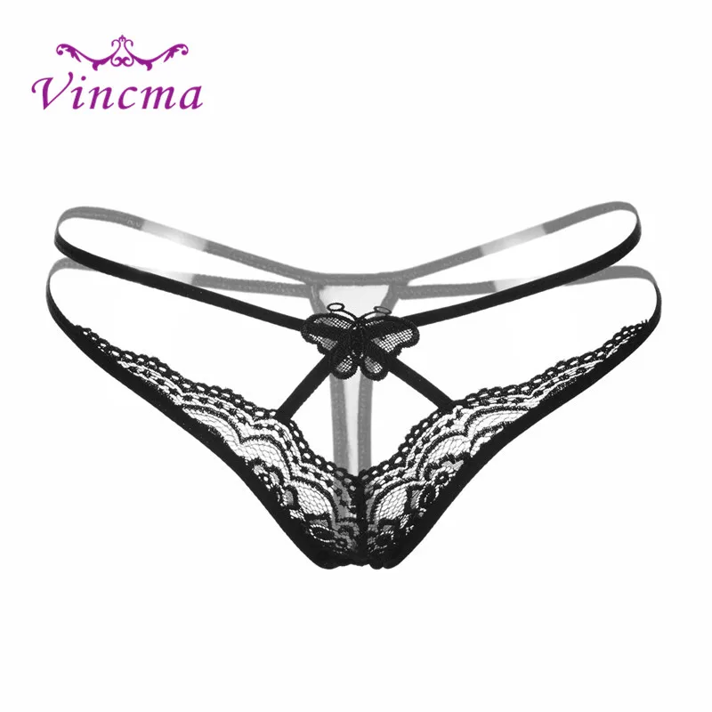 Buy New Sexy G String Women Underwear Transparent Butterfly Lace Panties Thongs
