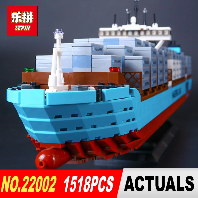 

Lepin 22002 Technic Series The Maersk Cargo Container Ship Set 10241 Building Blocks Bricks Educational Model for Children Toys