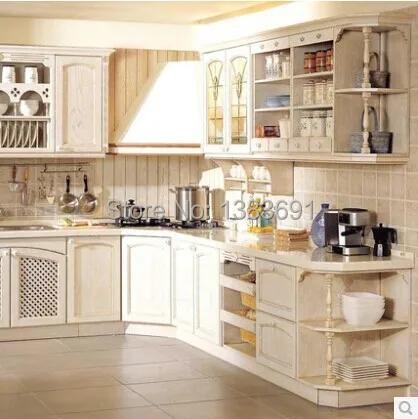 Modular Kitchen Cabinet Customize Ash Wood Kitchen Cabinet Quartz