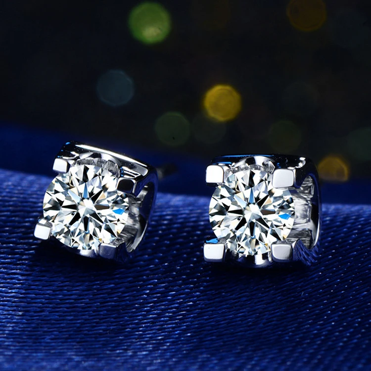 Модные серьги из серебра 925 пробы с цирконом|clamps earings|clamp ffashion jewelry |
