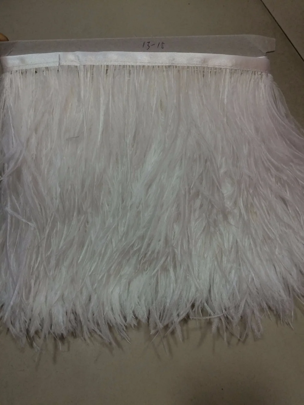 

good quality Z-han41815-5 ostrich feather trimming on satin header ostrich plume fringe trims holiday dress