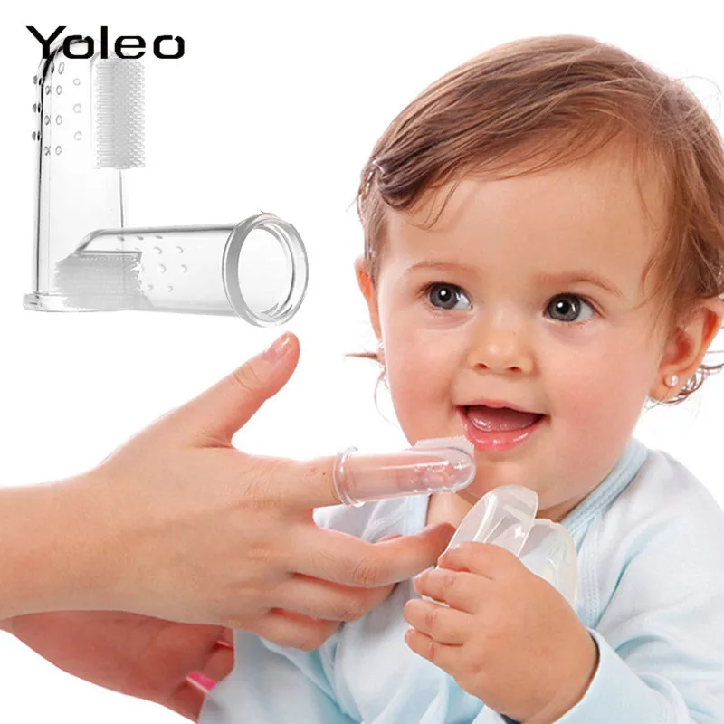 

Dental Care Baby Toothbrush Silicone Finger Brush Tooth Clear Massage Soft Teether Training Tooth Brush for Infant Baby Teeth