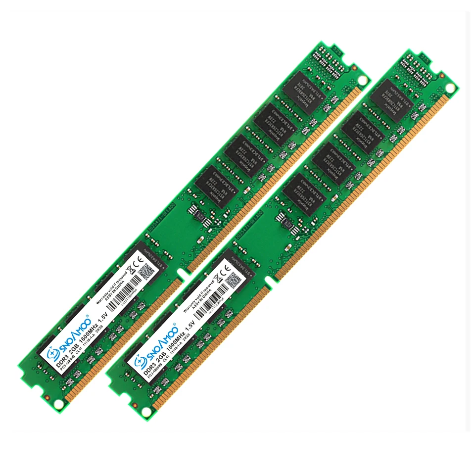 SNOAMOO Настольный ПК ОЗУ DDR3 2 Гб 1600 МГц PC3-12800S CL11 1333 МГц PC3-10600S CL9 4 ГБ 1,5 в Компьютерная память для Intel DIMM гарантия