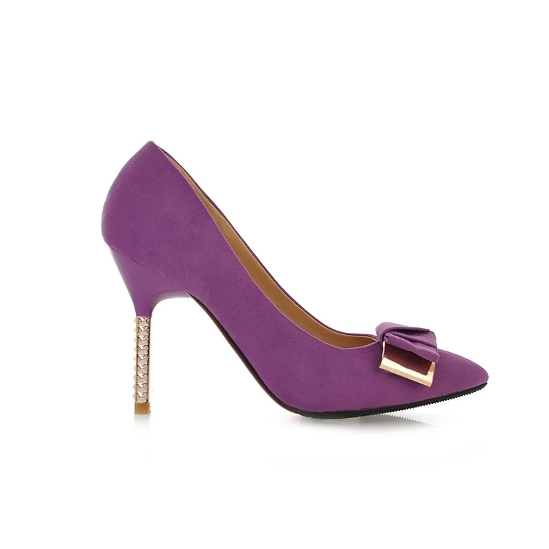 De Super Bout Femmes Mariage Automne Pointu Mode Talons Haute red Nouvelle Pompes purple Chaussures Black Partie Papillon Printemps 2018 Mince Sexy noeud gAxqEATfnw