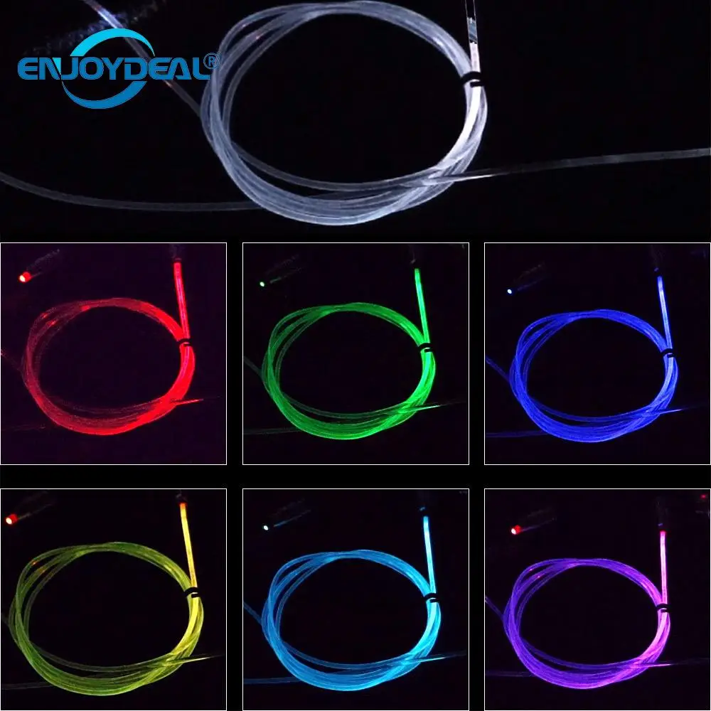 6M 12V Flexible RGB Neon EL LED Light Strip Rope Tube Sound Bluetooth Phone APP Control Car