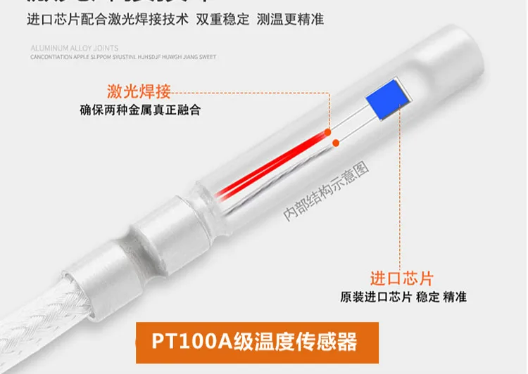 

Waterproof Imported Stainless Steel Three-wire Patch Thermal Resistance PT100 Temperature Sensor Probe Transmitter Module
