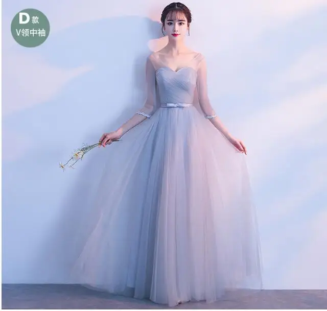 Elegant Dark Grey Lace Bridesmaid Dresses Long For Women Formal