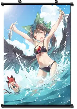 

Japanese Anime TouHou Project Subterranean Animism sexy girl Reiuji Utsuho Home Decor Wall Scroll Poster Decorative Pictures