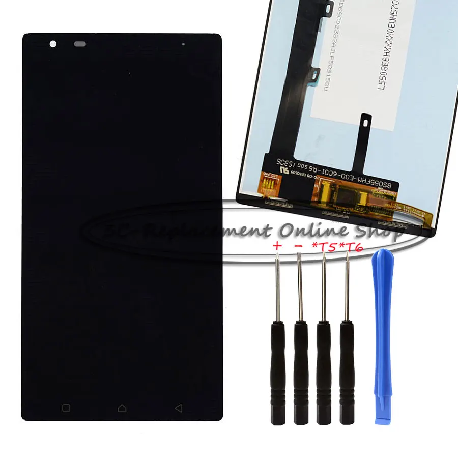 Черный ЖК-дисплей для Lenovo Vibe X3 / Lemon X X3c50 X3c70 X3a40 5 дюйма с сенсорным экраном
