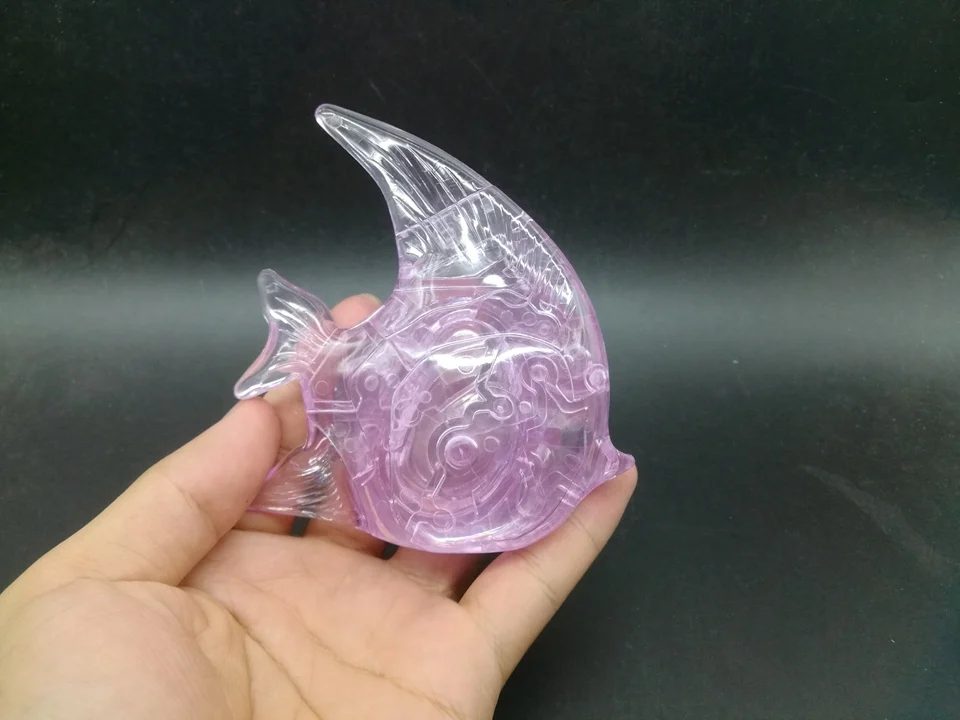 Готовые Обучающие DIY модели 3D головоломки тунец Кристалл Головоломка пластиковые игрушки для детей