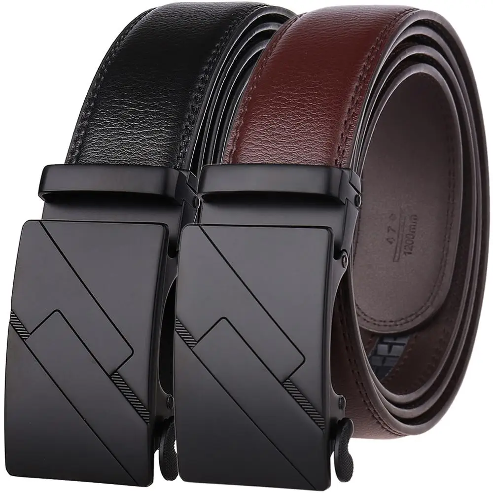 

2019 New Cow Leather Waist Strap Men's Belts Famous Brand Designer Male Jean Belt Top Sale Automatic Buckle Belts for Men