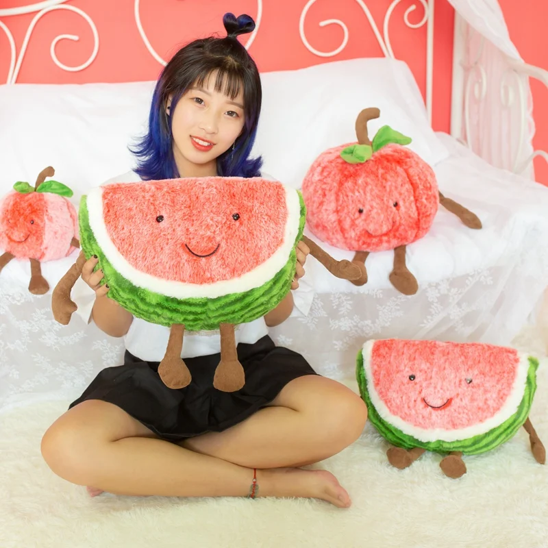 

Cute Watermelon Cherry Plush Toy Lovely Cartoon Fruit Plush Pillow Soft Stuffed Doll Birthday Christmas Gifts