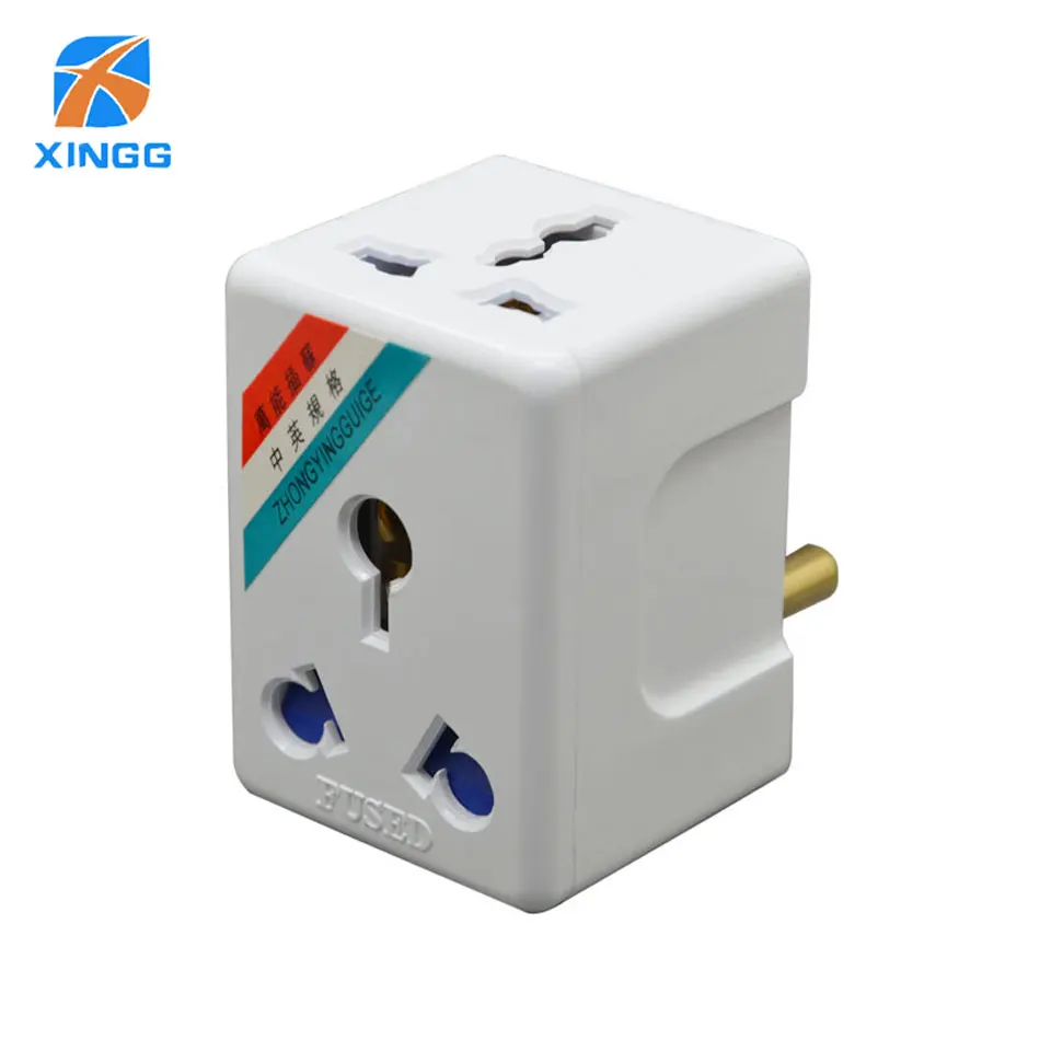 Южная Африка большой круглый 3 Pin AC Power Электрический штекер дорожный адаптер для