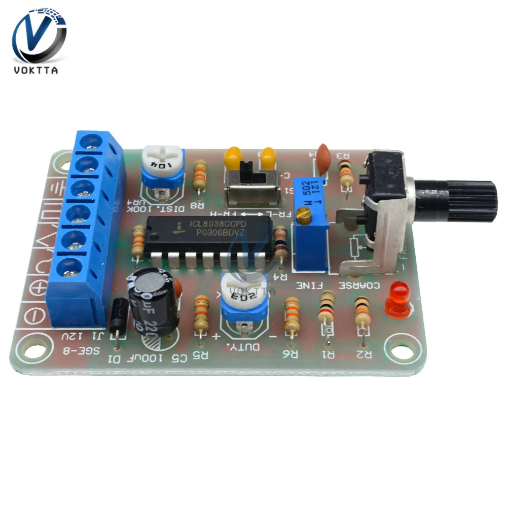 

ICL8038 Signal Generator Synthesizer Function Square Wave Signal Generator Module DIY Kit Pulse Frequency Electrostatic