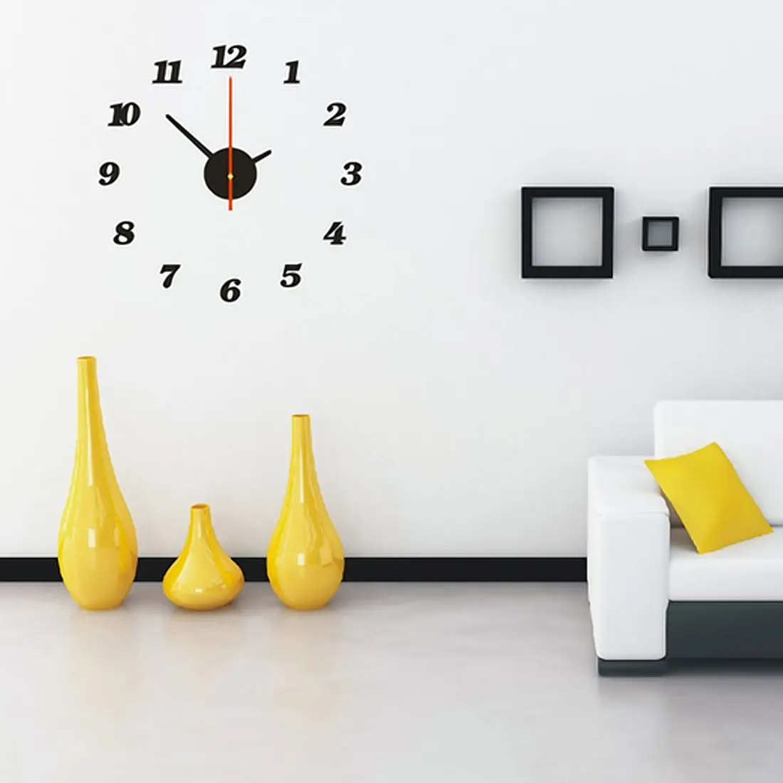 

Practical Clock Watch Wall Clocks 3D Diy Acrylic Mirror Stickers Home Decoration Living Room Quartz Needle