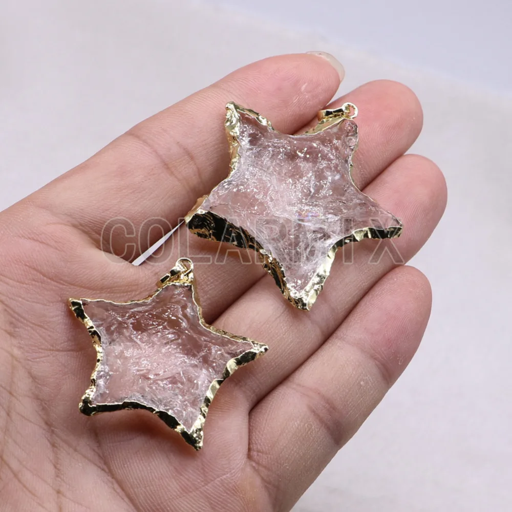 

10 pcs natural crystal stone pendant white crystal druzy bees charm geometric jewelry wholesale jewelry for women gift 3627