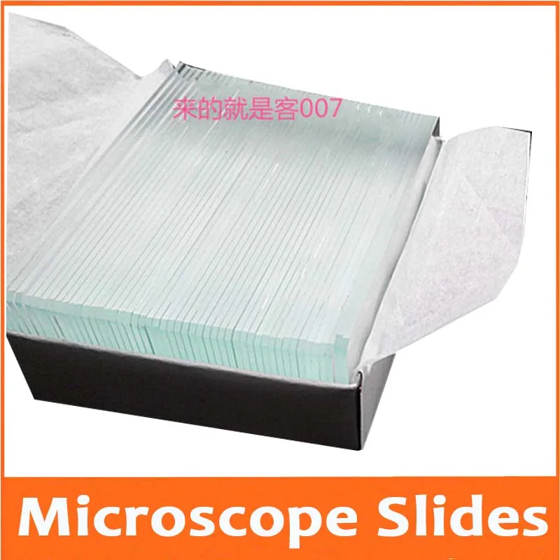 50pcs Laboratory Educational Clear Microscope Blank Glass Slides for Medical School 25.4x76.2mm 1" x 3" with Ground Edges |