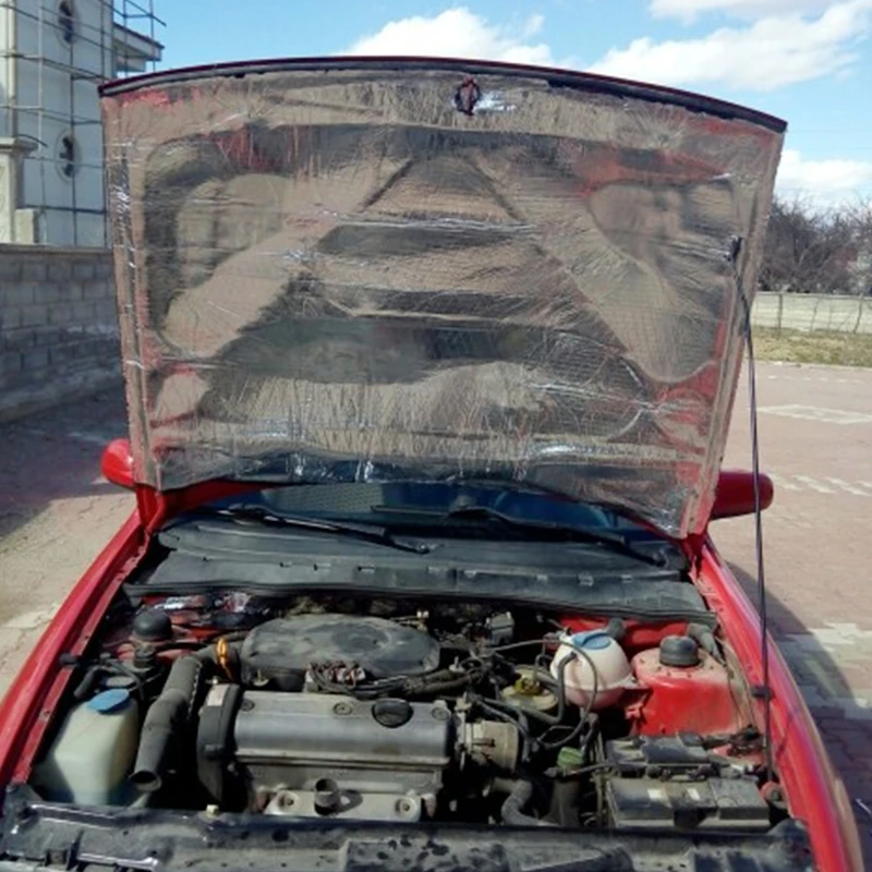 Теплоизоляционный коврик для капота автомобиля алюминиевая фольга 140 см х 100 |