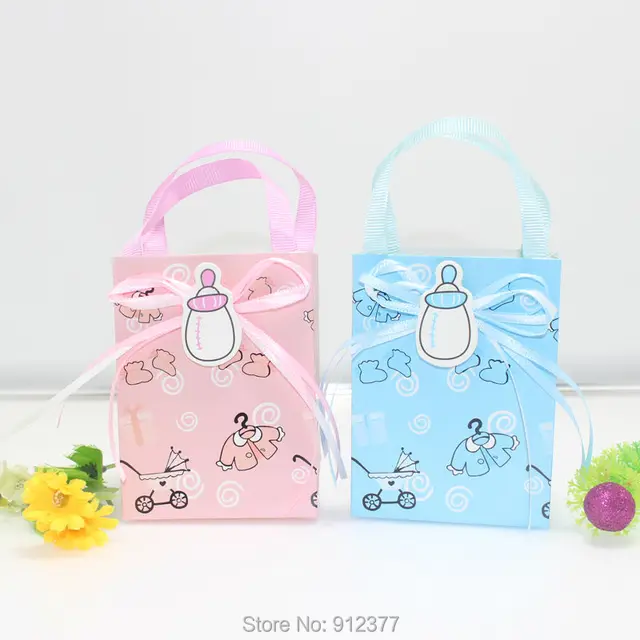 Avebien 20pcs New Year Gift Bags With Ribbon Baby Shower Gift Bag