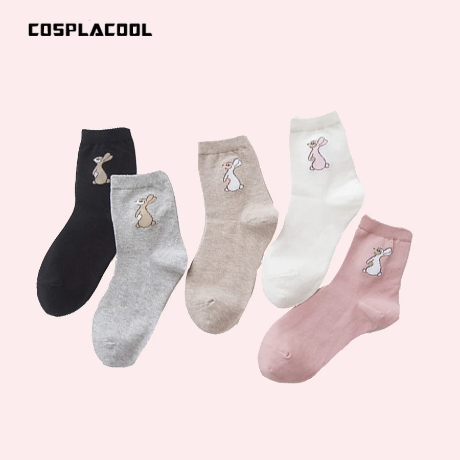 

[COSPLACOOL]New socks women cute cartoon rabbit cotton sokken autumn winter good quality novelty socks meias calcetines mujer