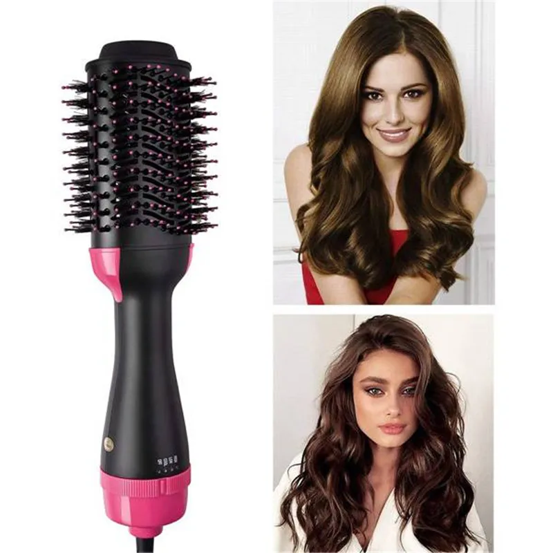 

One Step Hair Dryer and Volumizer, ManKami Salon NEW Air Paddle Styling Brush Negative Ion Generator Hair Straightener Curler