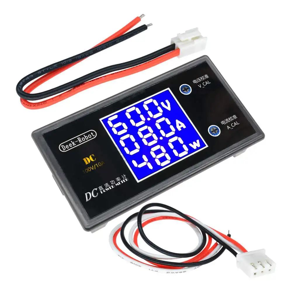

DC 0-100V 10A LCD Display Digital Voltmeter Ammeter Wattmeter Voltage Current Power Meter Volt Detector Tester 12V 24V 36V 1000W