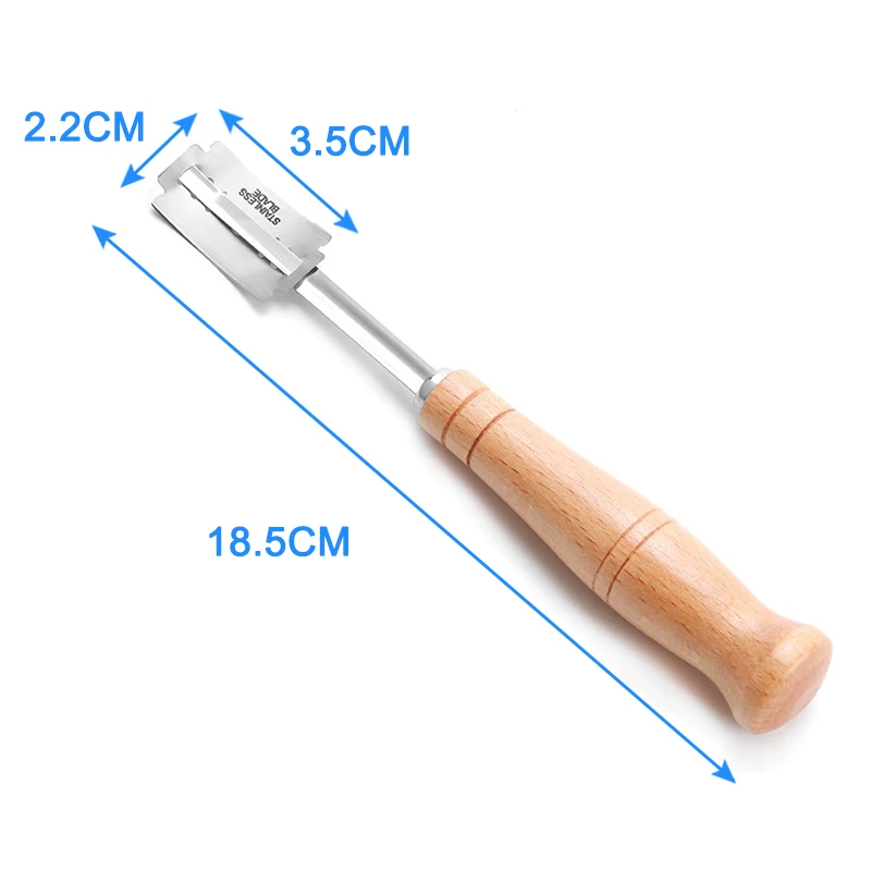 Хлебопекарный резак инструмент для разрезания теста, бритва с деревянной ручкой, жаропрочная форма для хлеба, клеевой инструмент BDF99