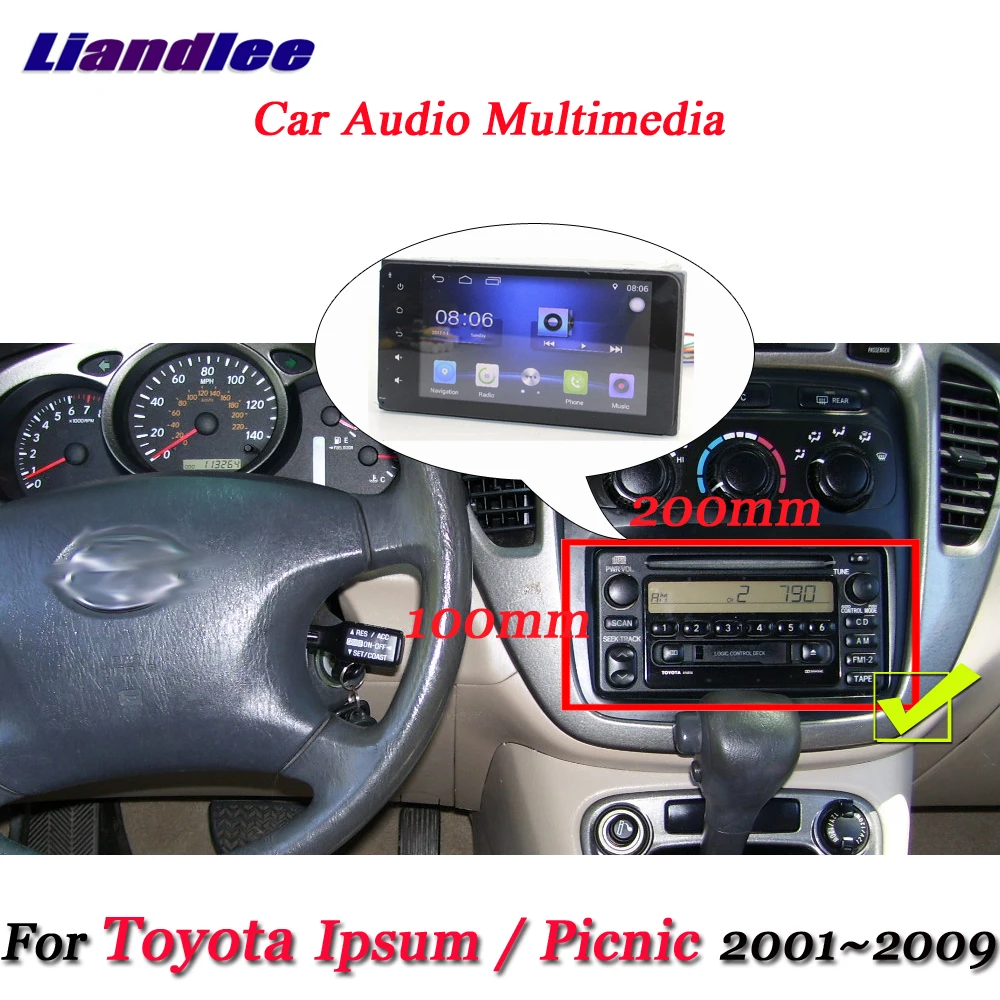 Discount Liandlee Car Android System For Toyota Ipsum / Picnic 2001~2009 Radio Stereo Camera BT GPS Navi MAP Navigation Screen Multimedia 3