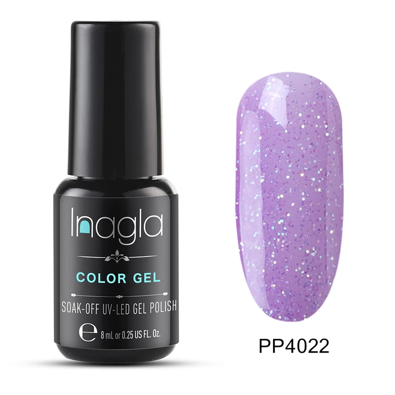 Inagla Гель-лак 8 mlфиолетовая серия 24 цвета лак для ногтей Гель-лак для нейл-арта замочить от Vernis стойкий Цветной Гель-лак для ногтей - Цвет: PP4022