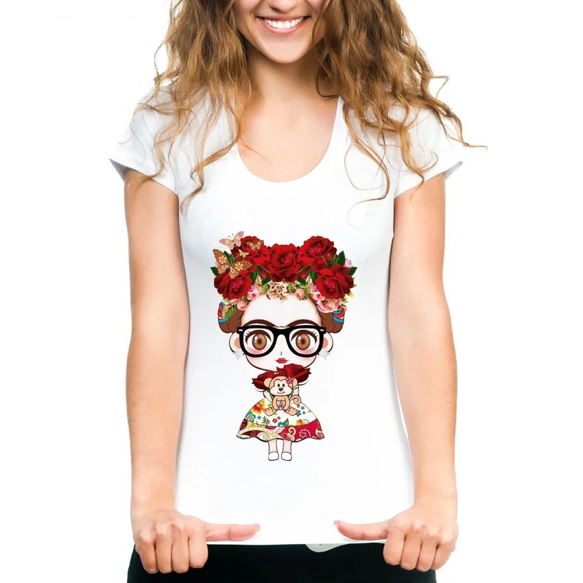 النساء تي شيرت طباعة Colors16 الصيف كم قصير نحيف عارضة امرأة مشروط تيز قمم Camiseta موهير إمرأة الملابس زائد حجم الساخن