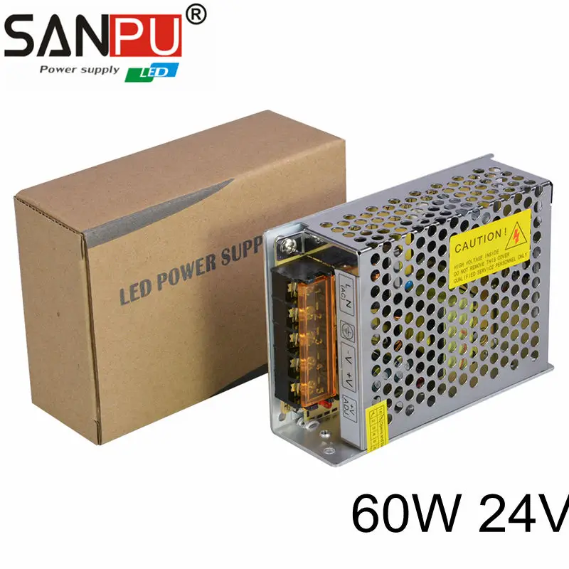 

60W 24V LED Power Supply 2.5A LED Driver Power Adapter Switching 110V 220V to 24V Transformer Standard PS for 5050 3528 Strip