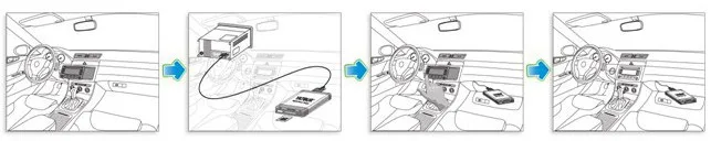 Yatour автомобильный аудио Музыка плеер для Toyota Lexus 6+ 6PIN радио с навигацией USB адаптер радио цифровой CD чейнджер SD AUX