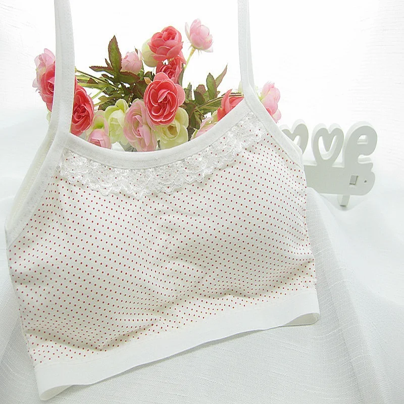 2016 High Quality Kids No rims Bra Vest Healthy Cotton Intimates Girls Small Bra Comfortable Children Underwear Free Shipping