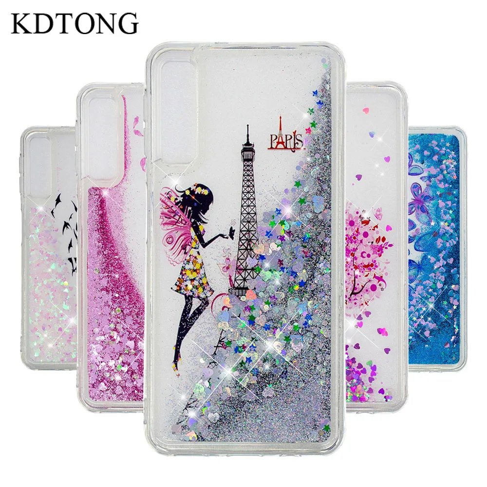 

Phone Case sFor Samsung Galaxy A50 A70 Case Glitter Liquid Transparent Soft Silicone Cover For Galaxy A70 A50 Case Cover Capa