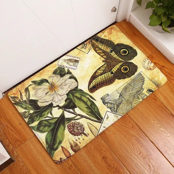 

2017 New Home Decor Flowers And Animals Carpets Non-slip Kitchen Rugs for Home Living Room Floor Mats 40X60 50X80cm