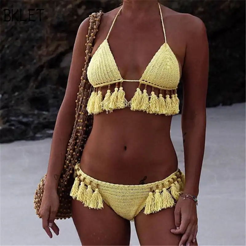 black crop top bathing suit