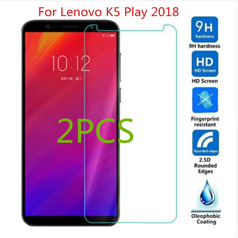 Закаленное стекло для Lenovo K5 Play 2 шт. защита экрана ультратонкая Передняя ЖК-пленка
