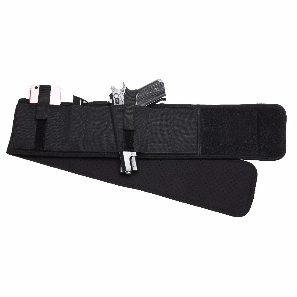 Tactical Hunting Waist Holster Ambidextrous Ventilated Neoprene Belly Band Holster for Concealed