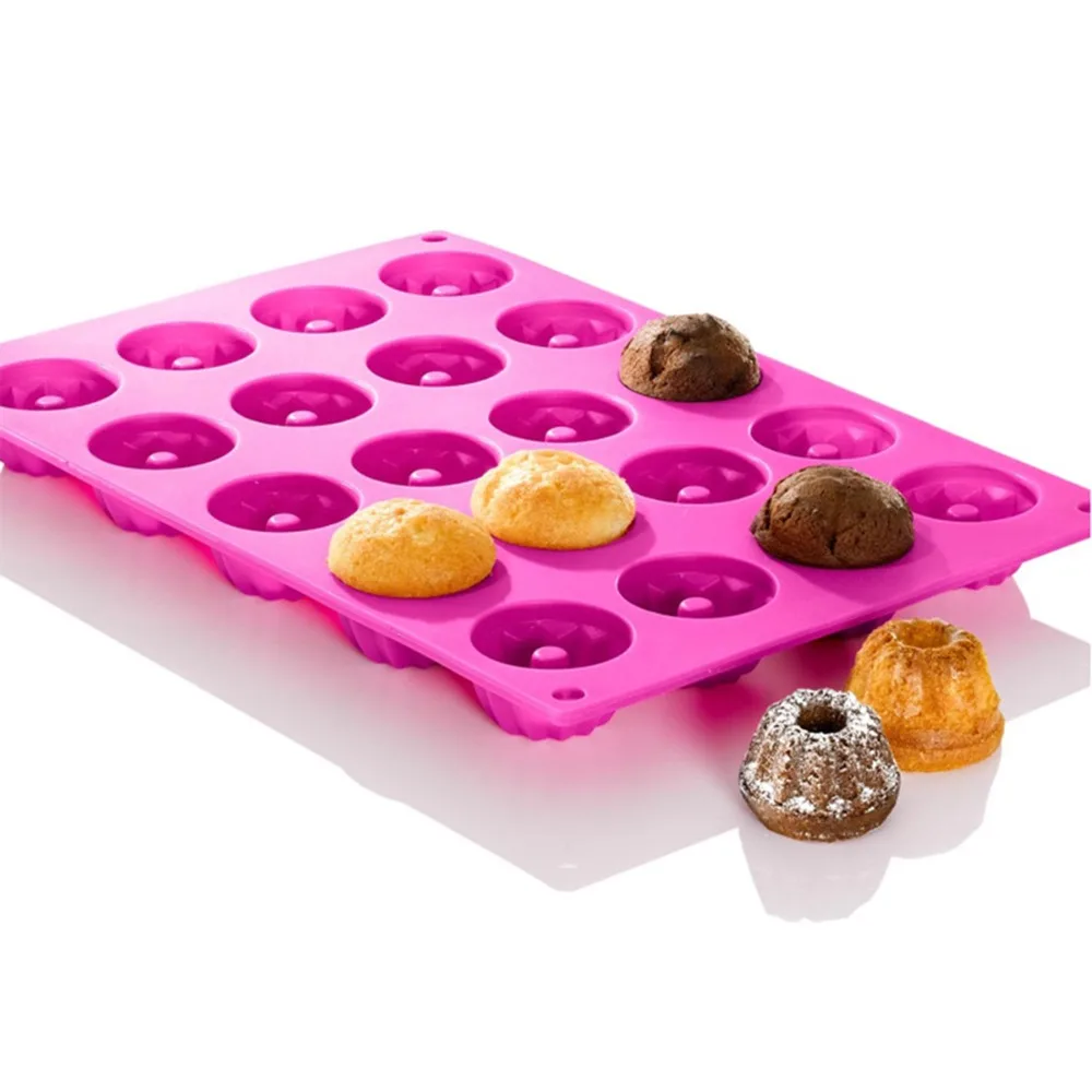

Hot Silicone Sawaline Cake Mold Chiffon Silicone Mold Chocolate Pudding Bread Mini Muffins Baking Baking Tray 20 Cavity Cake Pan