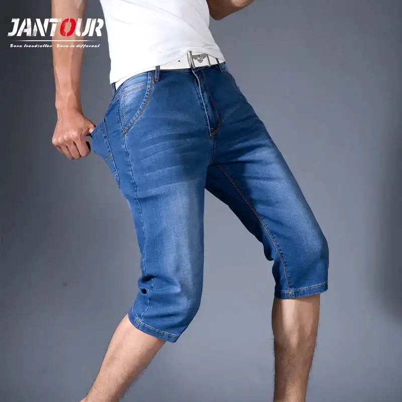 mens stretch jeans short leg