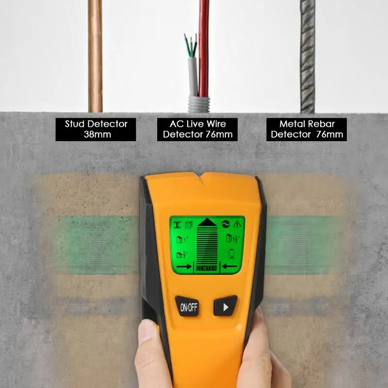 Многофункциональный цифровой Настенный Детектор Ручной металл, дерево, штифты Finder кабель переменного тока живой провод сканер умный звуковой сигнал lcd
