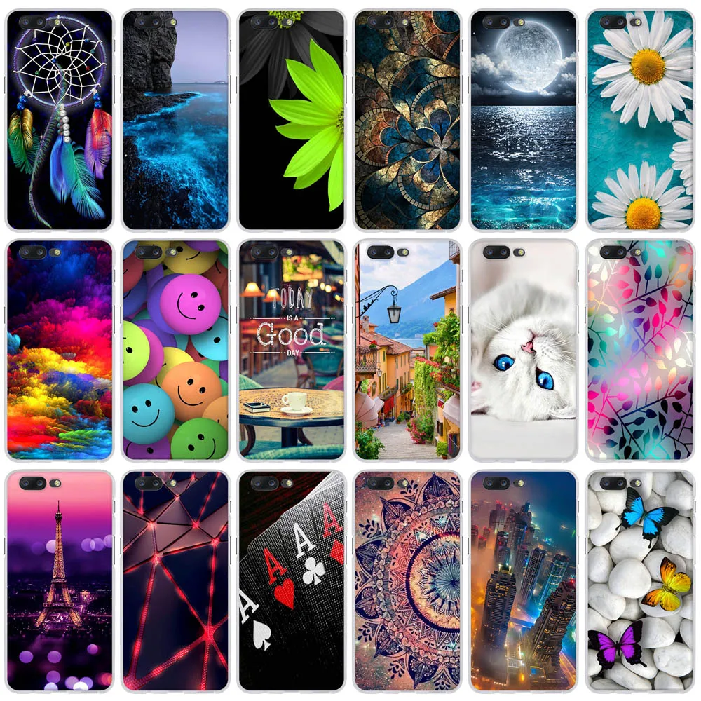 For Oneplus 5 Case Fashion Soft Silicone Phone Cases For