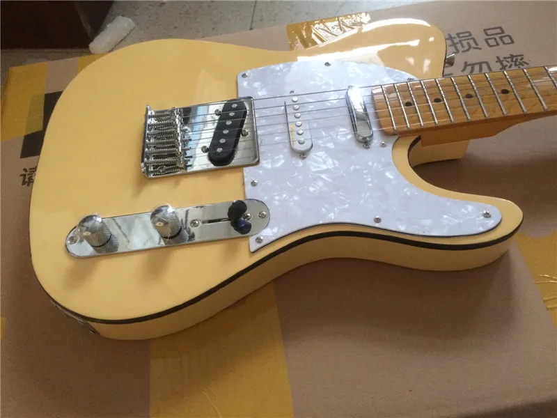 

Electric guitar/yellow color with 3 pickups/ TL guitar/guitar in china
