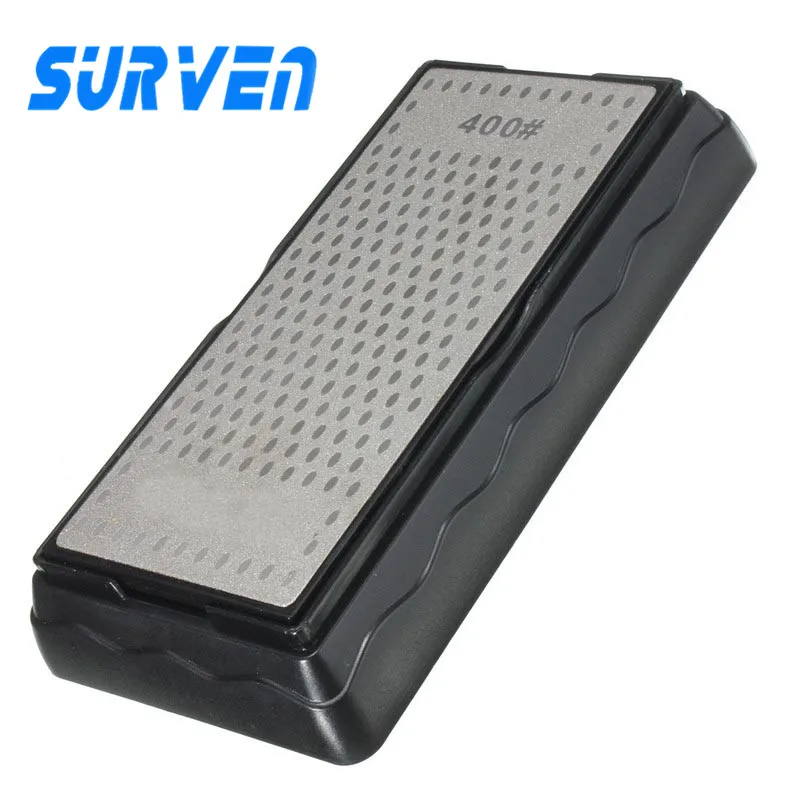 SURVEN Sharpener Double Side Diamond Whetstone Knife Sharpening Stone Kitchen Chef Knife 400 1000 Grit Sharpening