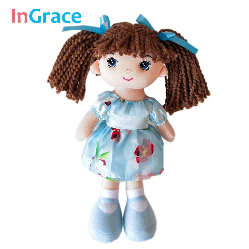 stuffed dolls with yarn hair